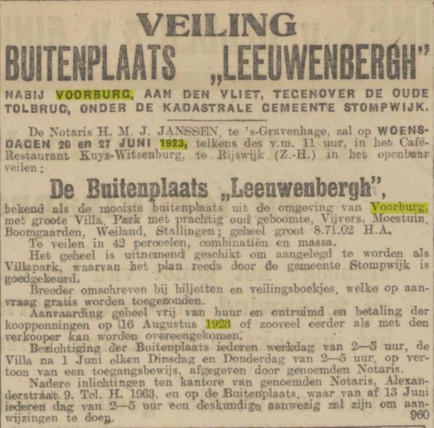 1923 juni Villa Leeuwenbergh.jpg