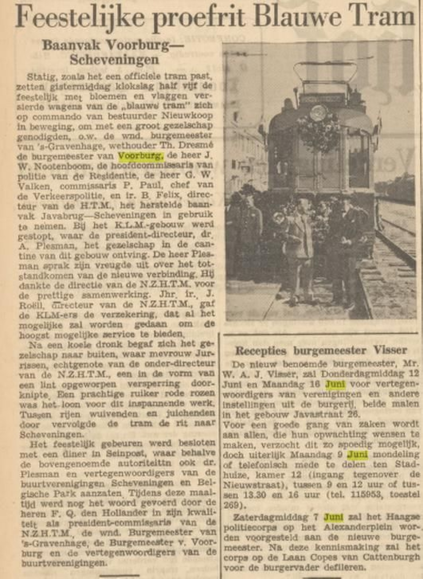1947 juni Blauwe tram heropoening.jpg
